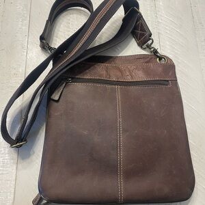 Brown Leather Gun Tote ‘n’  Mamas Crossbody Bag